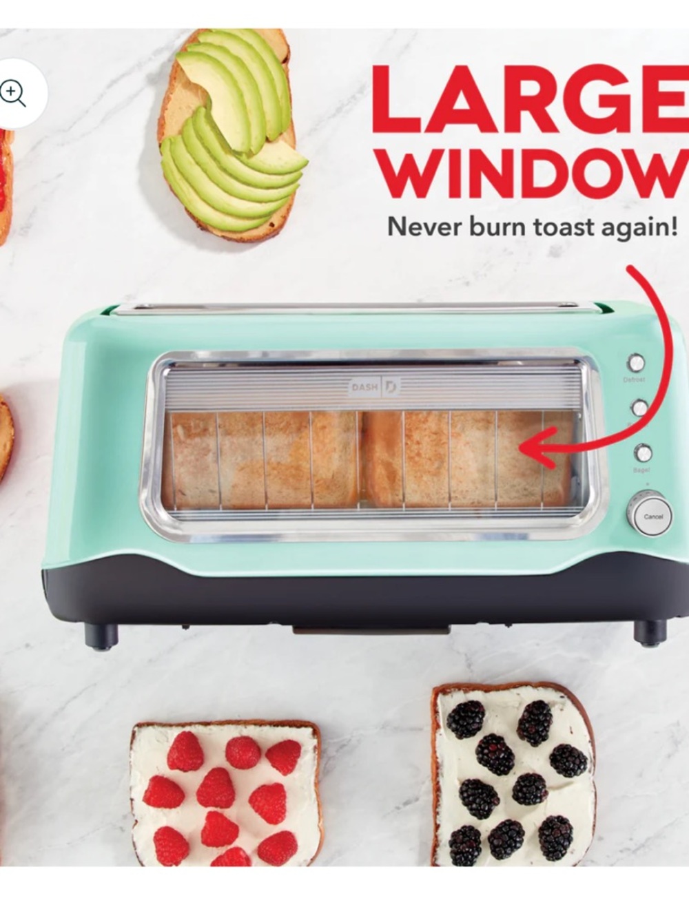 Dash aqua clear view toaster - Picture 6 of 13